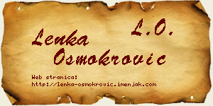 Lenka Osmokrović vizit kartica